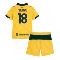 Stroje piłkarskie AC Milan Christopher Nkunku #18 Koszulka Trzeciej dla dzieci 2025-26 Krótki Rękaw (+ szorty)